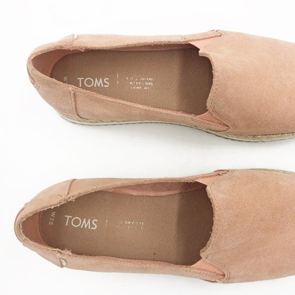 TOMS | Palma Pink Suede Espadrille Slip-On Shoes - Picture 5 of 9